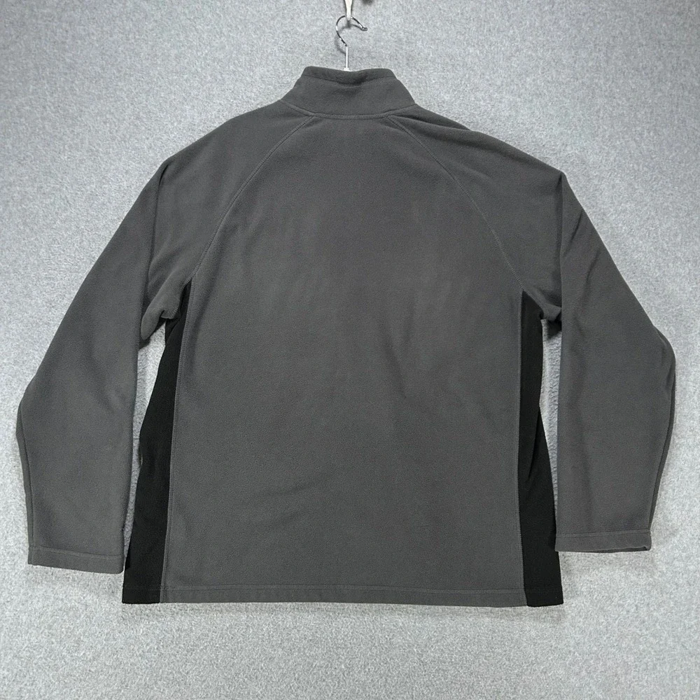 Starter Pullover Quarter Zip Mens L Grey Black Fleece streetwear